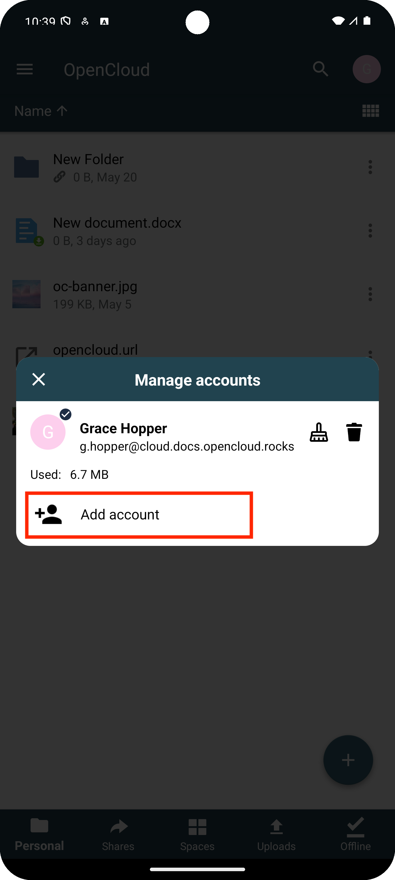 Additional account