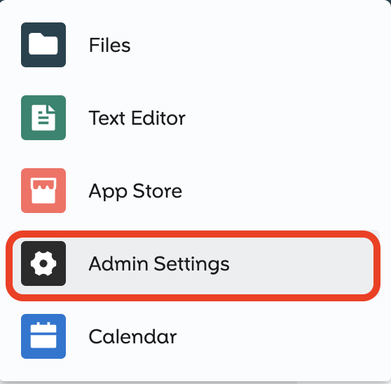 Admin settings