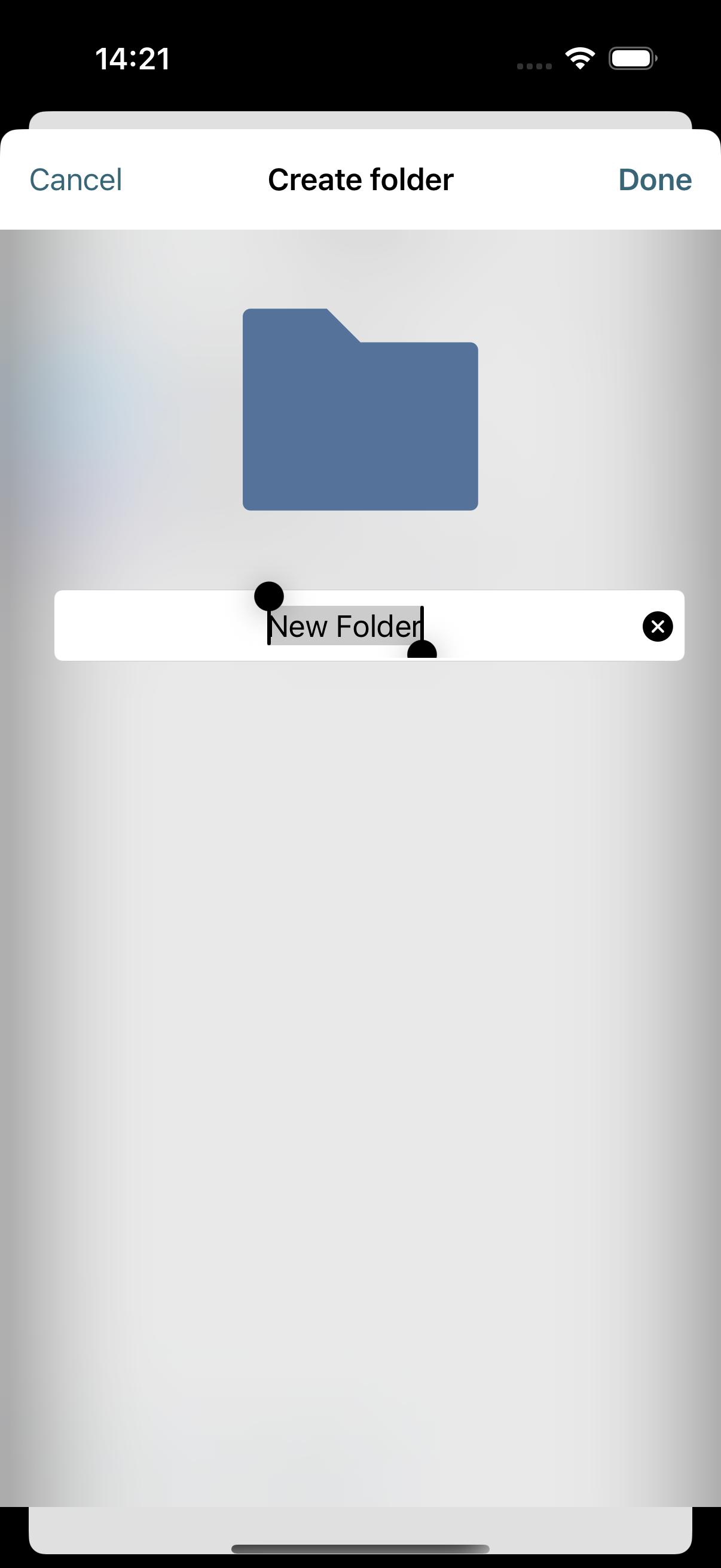 Create folder