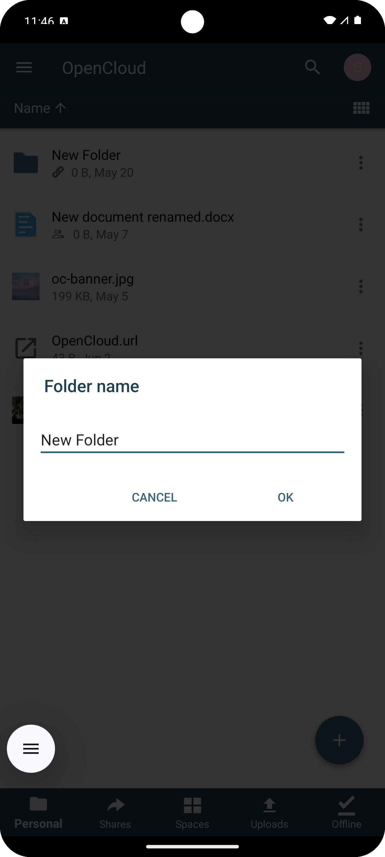 Create folder