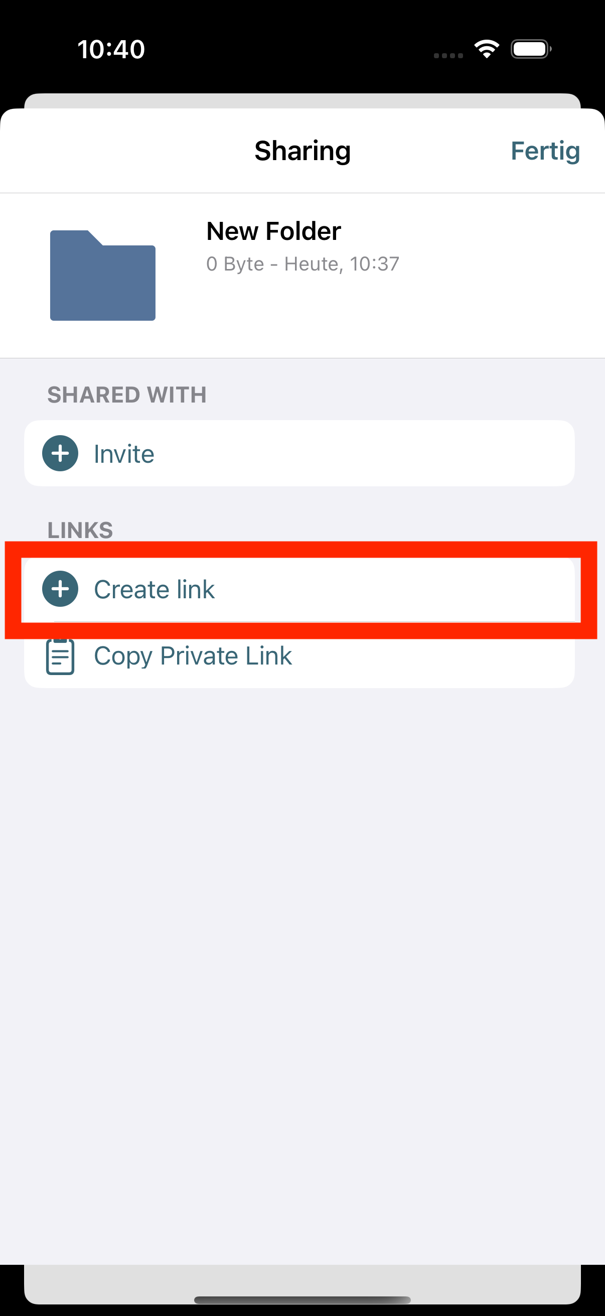 Create link