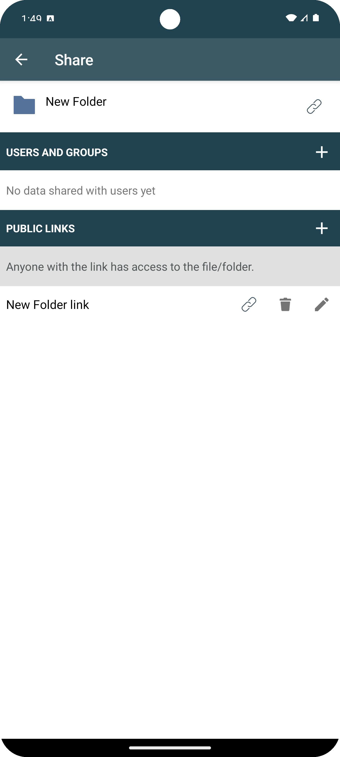 created link