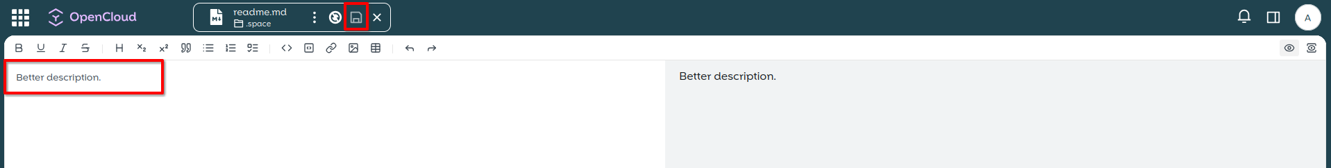 Change the description