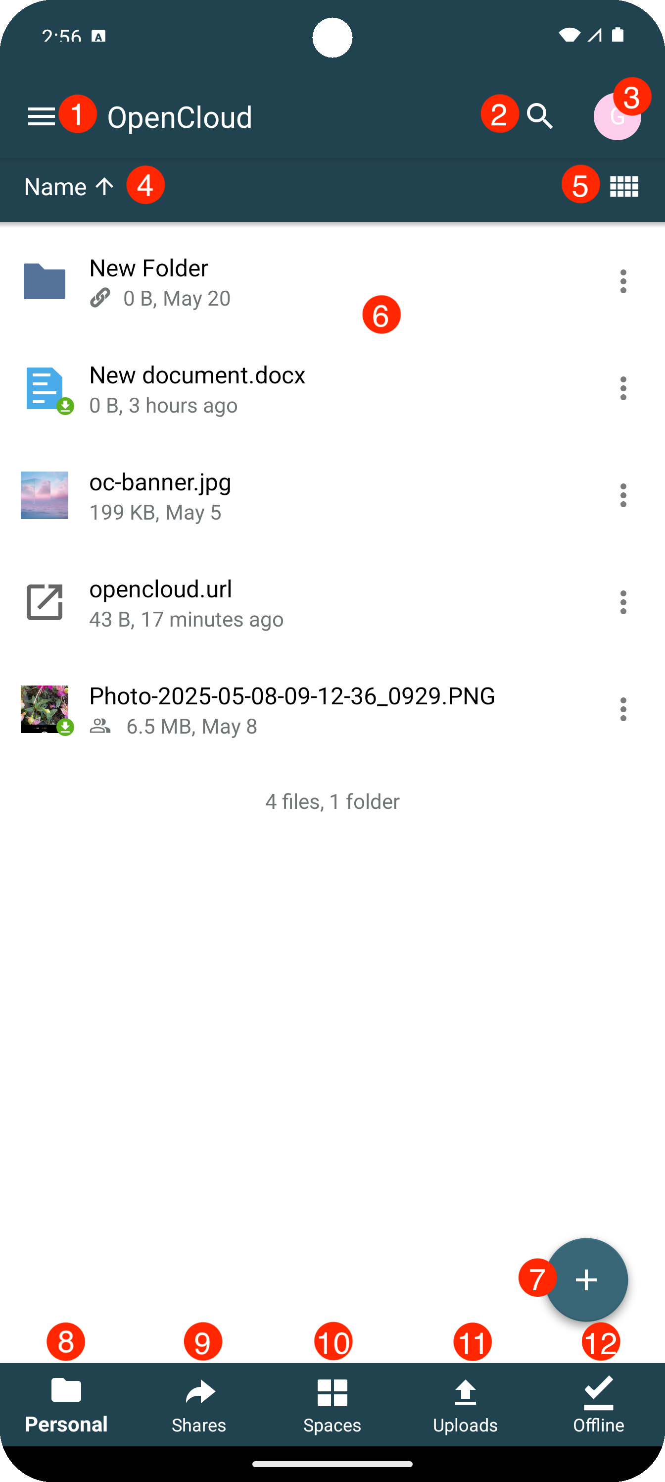 Fileslist-Overview