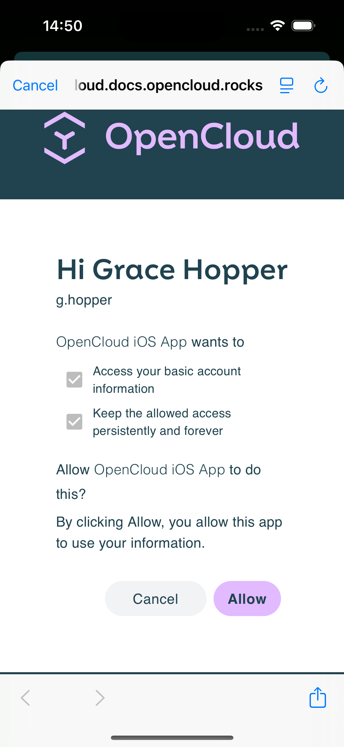 Grant access