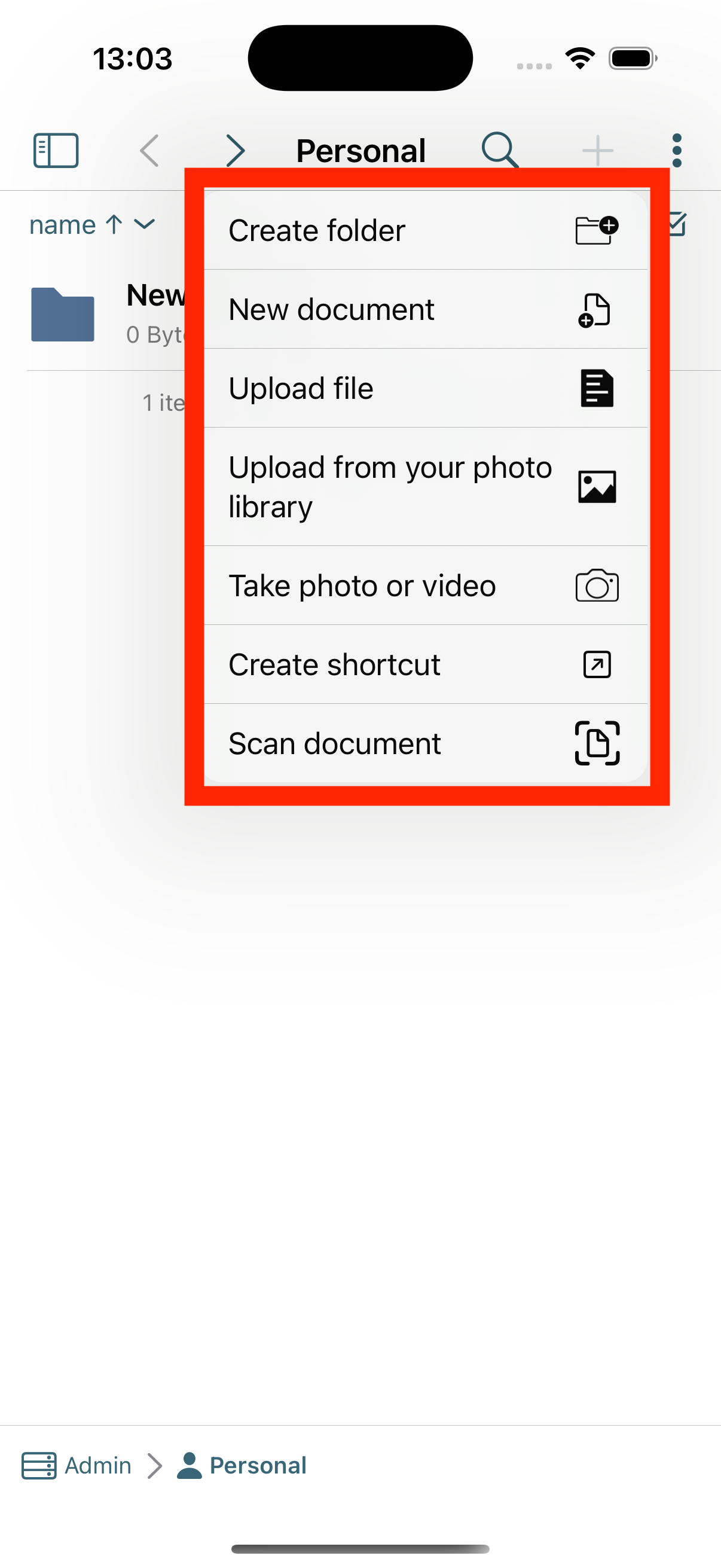 drop-down menue