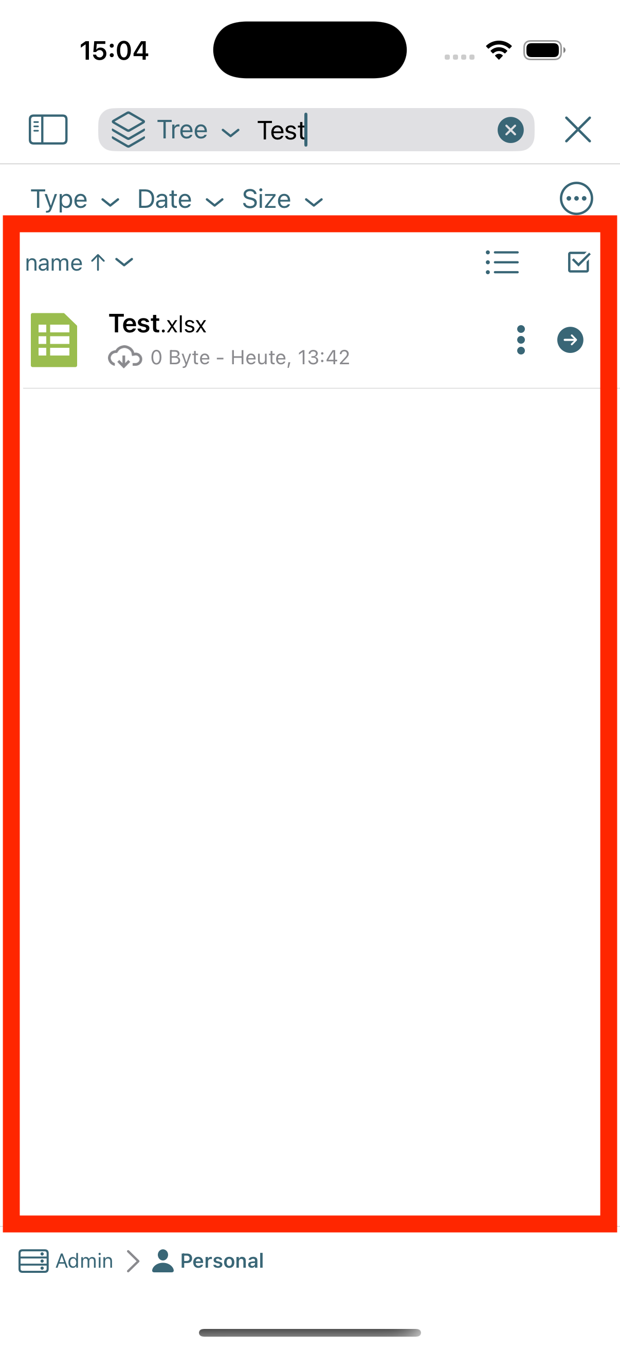 Search results
