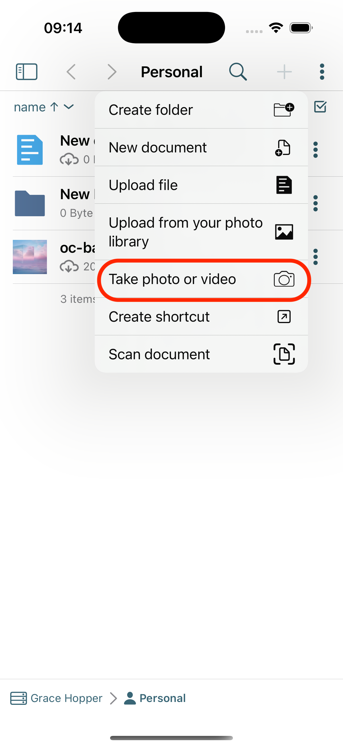 select take photo or video