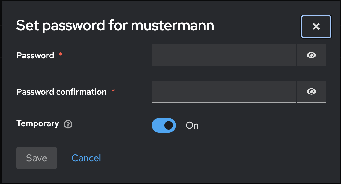 Set password