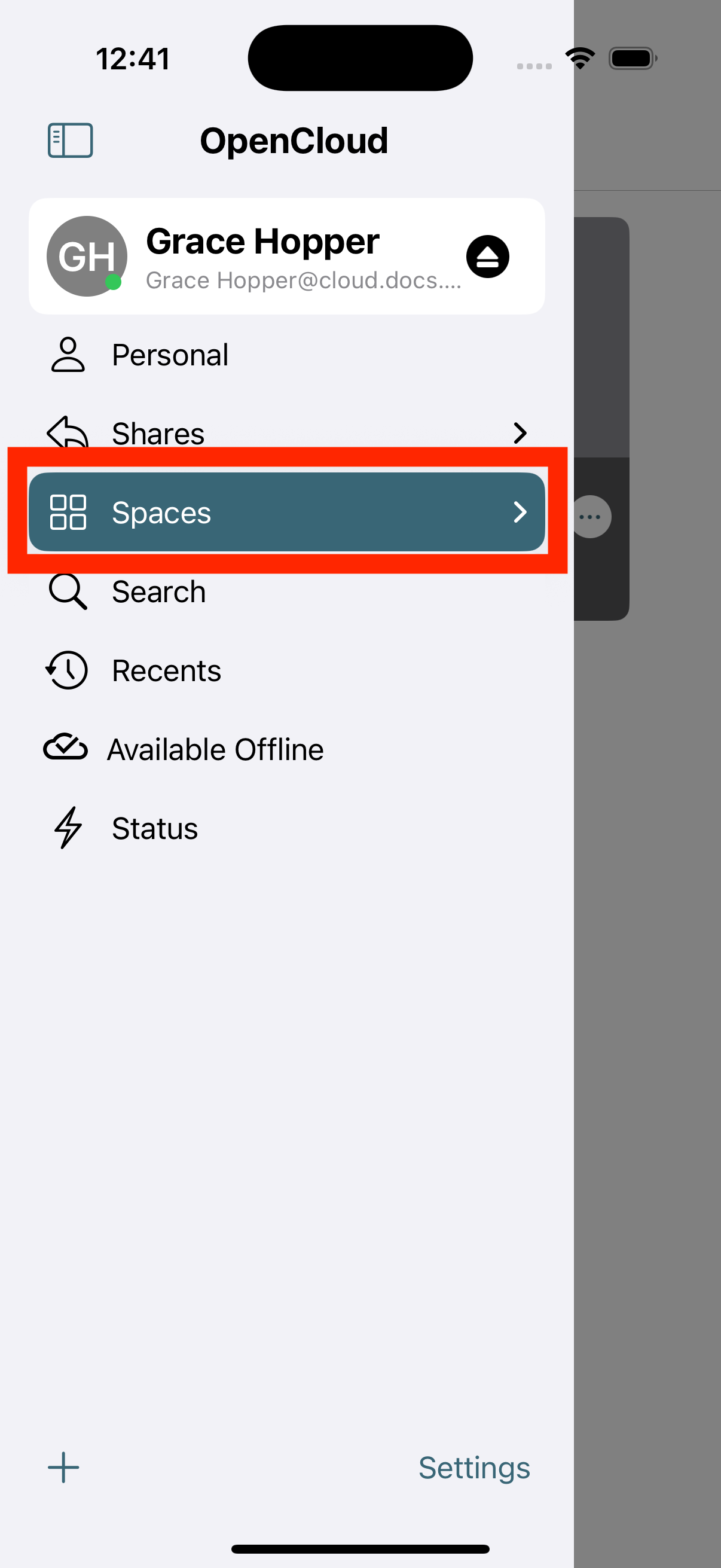 Spaces Button