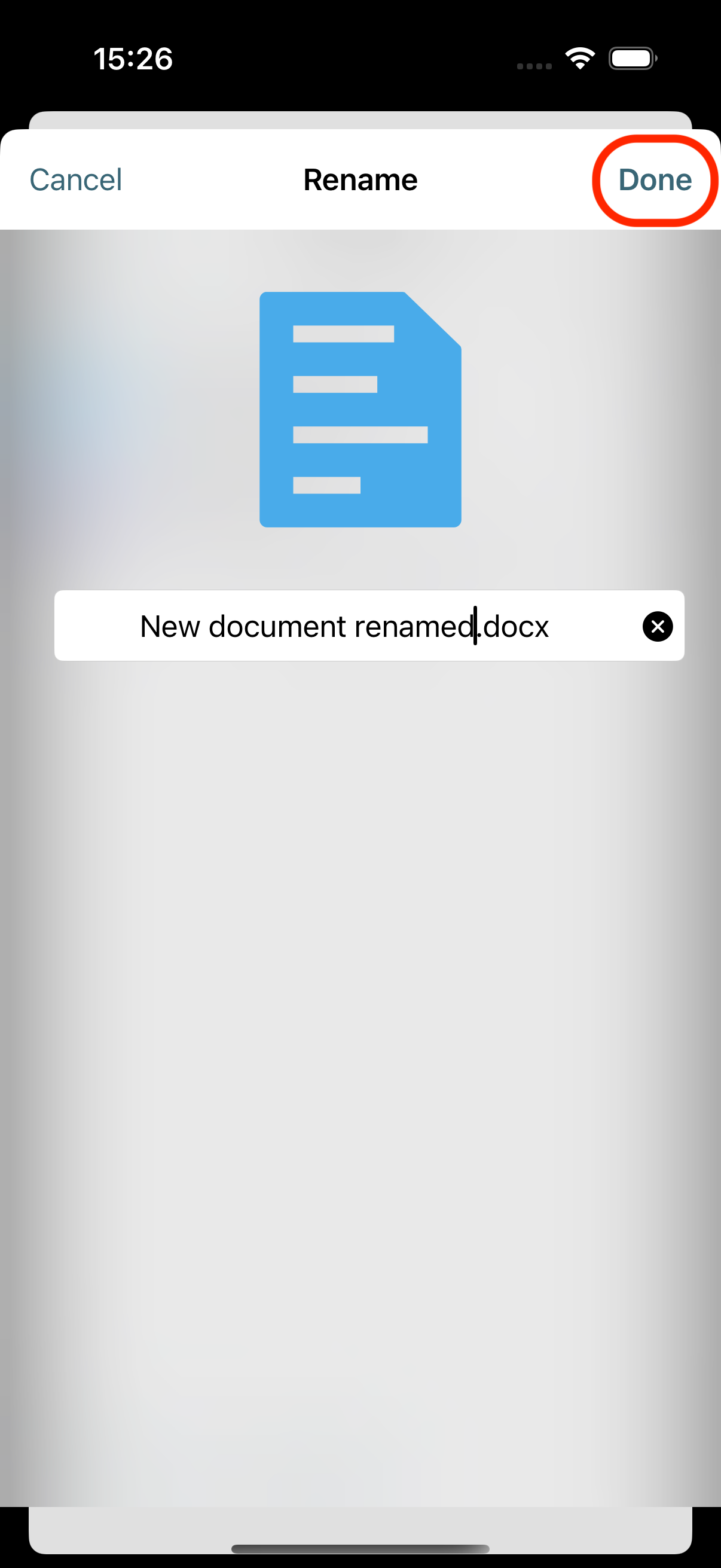 Tap done