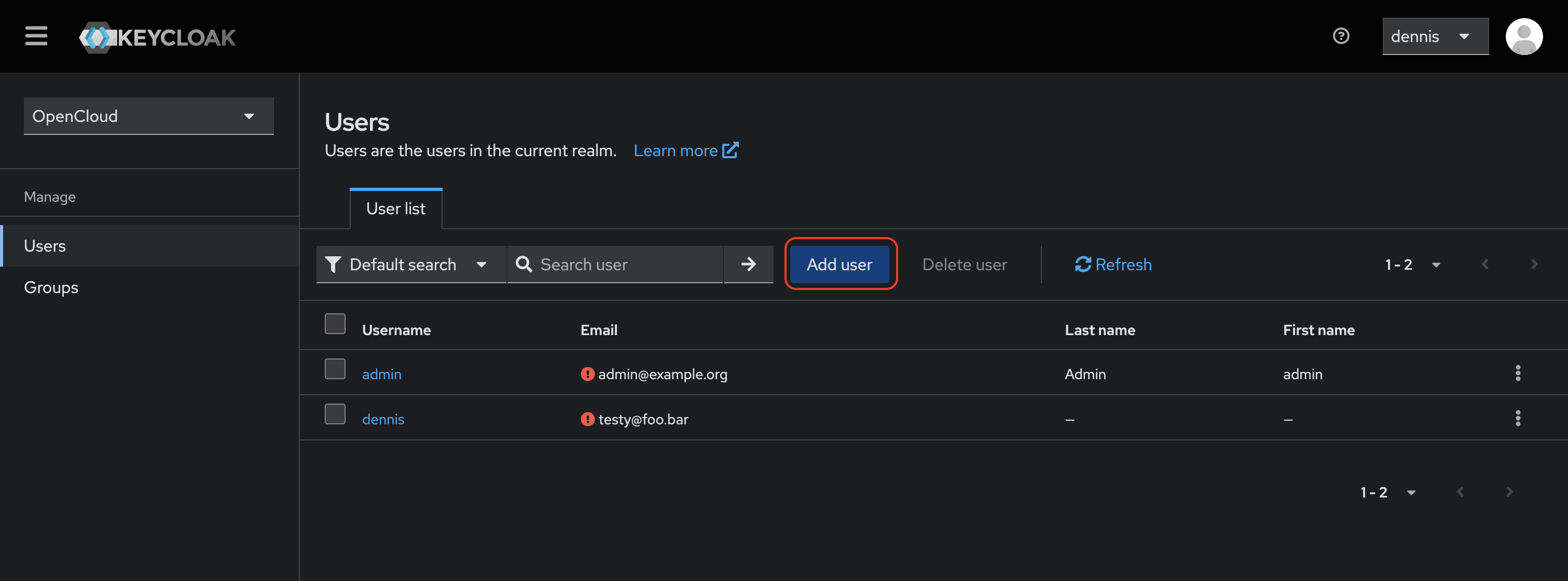 Add user