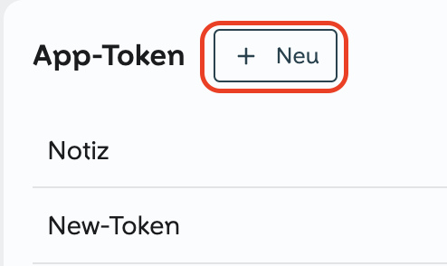 Create App Token
