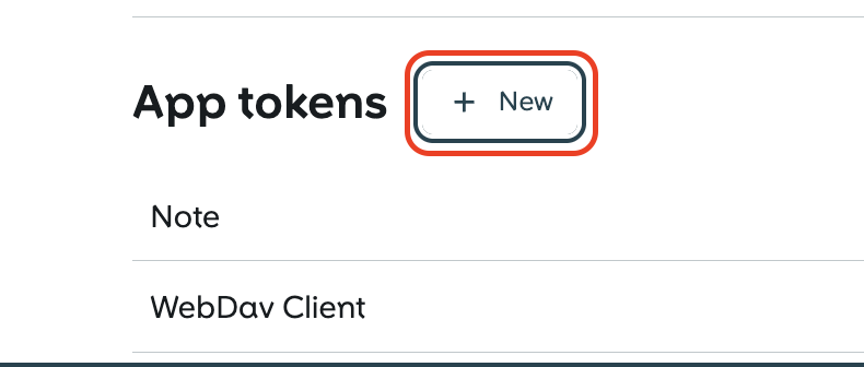 Create App Token