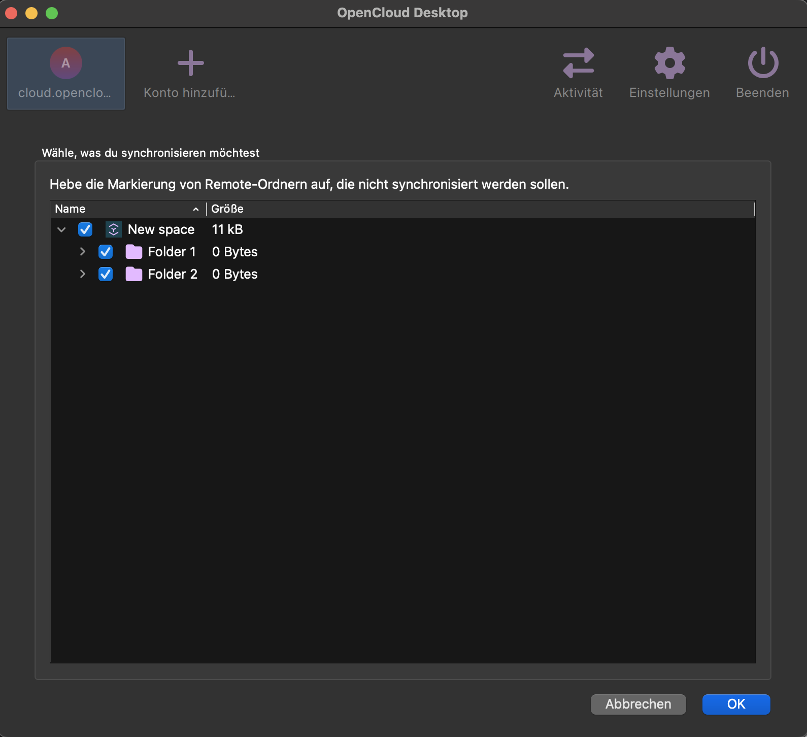 choose what to sync